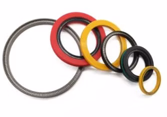 油圧機械ポンプバルブ Variseal カスタマイズされた PTFE カーボンプラファイトピークダブルリップピストンロッドロータリーオイルスプリング通電シール